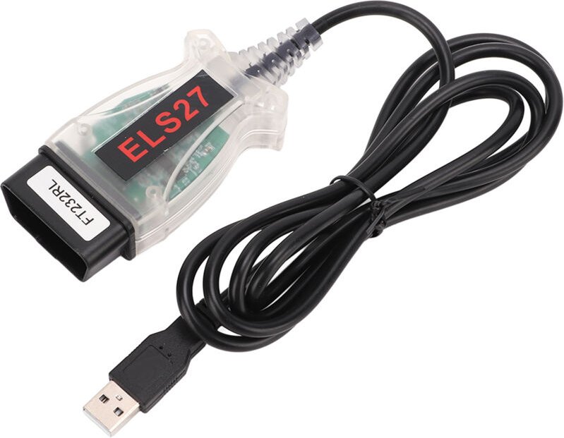 V2.3.8 ELS27 OBD2 Diagnoseadapter, USB-Schnittstelle für OBD2 Scanner, Kfz-Diagnosekabel, mehrsprachiges USB-Diagnosekab...