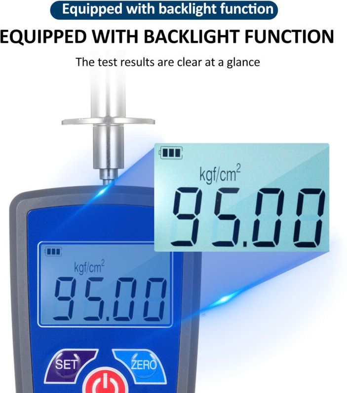 Decdeal Digital Obsthärte Tester Anzeige Mini -Durometer mit Hintergrundbeleuchtung und Summeralarmfunktion
