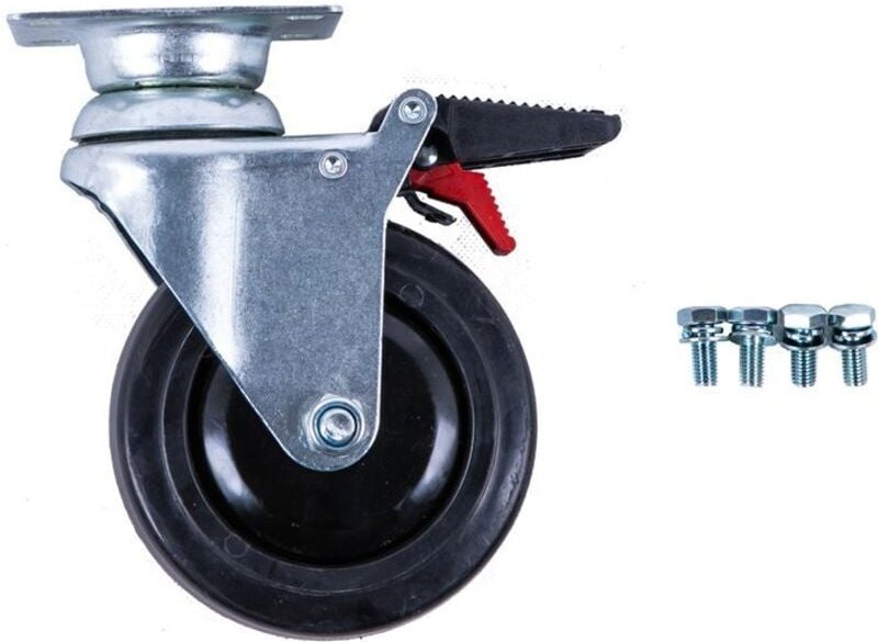 Lenkrolle mit Bremse zu PERFORMANCEplus Werkstattwagen inkl. Schrauben