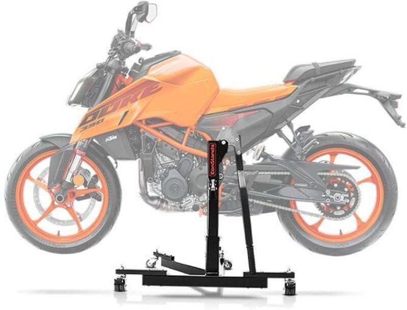 Zentralhebebühne kompatibel mit KTM 125 Duke 24-25 ConStands schwarz Power-Evo