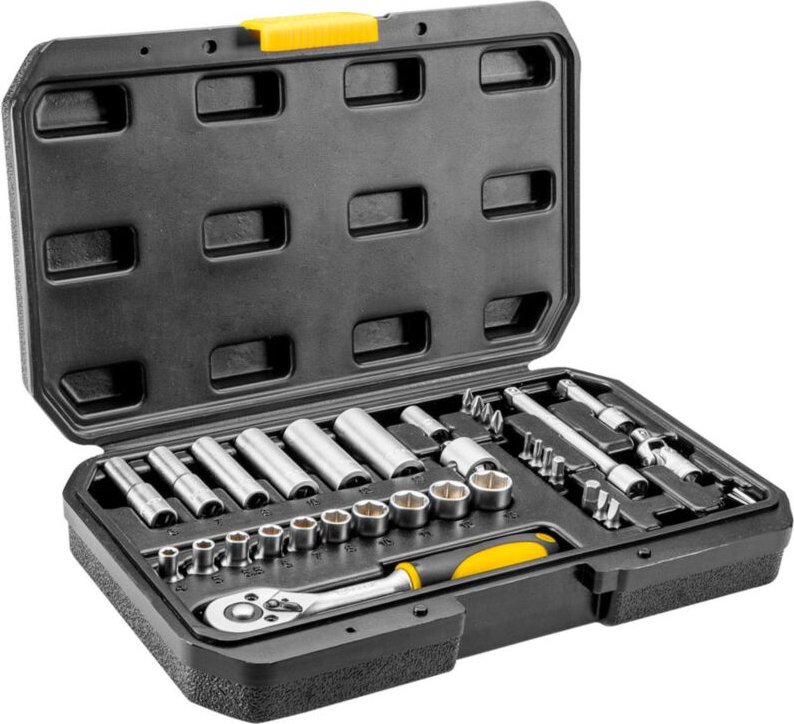36 tlg. Steckschlüsselsatz 1/4'