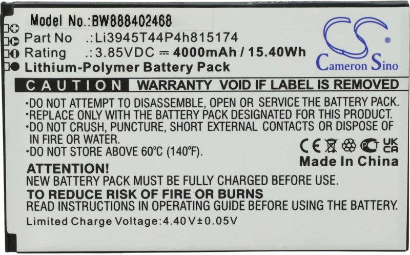 Vhbw - Akku kompatibel mit Telstra 5G Wi-Fi Pro Router Modem Hotspots (4000mAh, 3,85V, Li-Polymer)