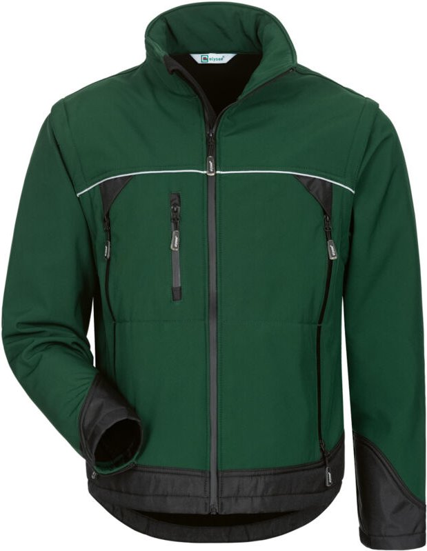 Gr .4XL (70/72) SIGMA SOFTSHELL-JACKE MIT ABNEHMBAREN ÄRMELN grün SIGMA SOFT