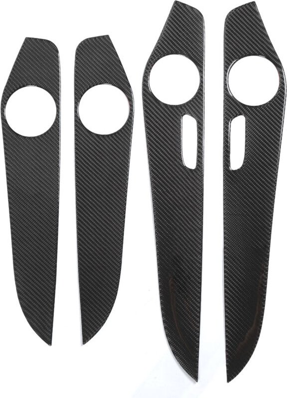 Bnineteenteam Türverkleidungs-Abdeckungen in glänzender Carbonfaser-Optik mit glatter Textur für C-Klasse W205 GLC-Klass...