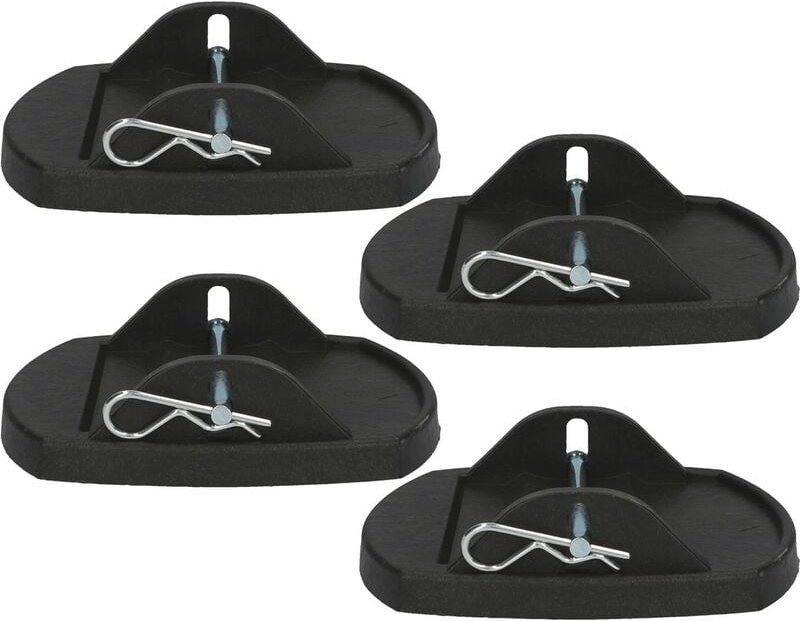 Cartrend - Stützplatten mit Metallbolzen - 4 Stück