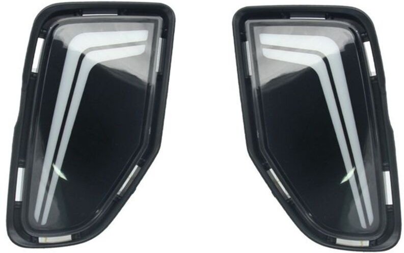 Auto-LED-Tagfahrlicht DRL für 2024 Blinker Nebelscheinwerfer, Weiß+Gelb+Blaues Licht