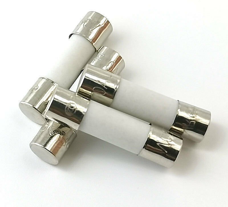 10x Zeitträge Keramiksicherung (T) 10A / 250VAC 5x20mm