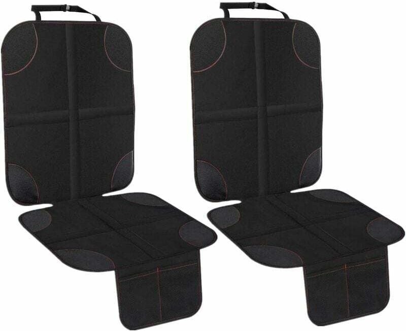 Set mit 2 Autositzbezügen mit dicker Polsterung, in Leder oder Stoff.