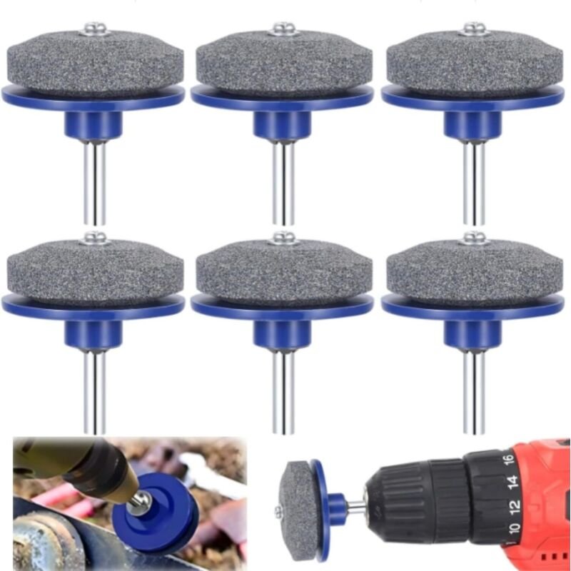 6-teiliges Rasenmähermesser-Schärfset, universeller Schärfer für stumpfe Messer, Rasenmähermesserschärfer, geeignet für ...