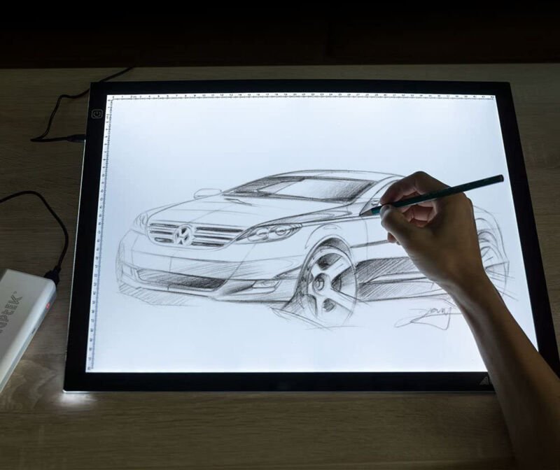 Regalleuchte - A3 LED Zeichenplatte - Zeichentischleuchte LED Licht Pad A3 Leuchttisch Leuchtplatte Tragbare Light Pad m...