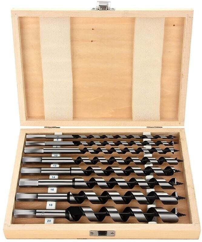 8-teiliges Sechskant-Holzbohrer-Set, Holzbohrer, Sechskant-Holzspiralbohrer-Set, Spiralbohrer aus Kohlenstoffstahl, Sech...