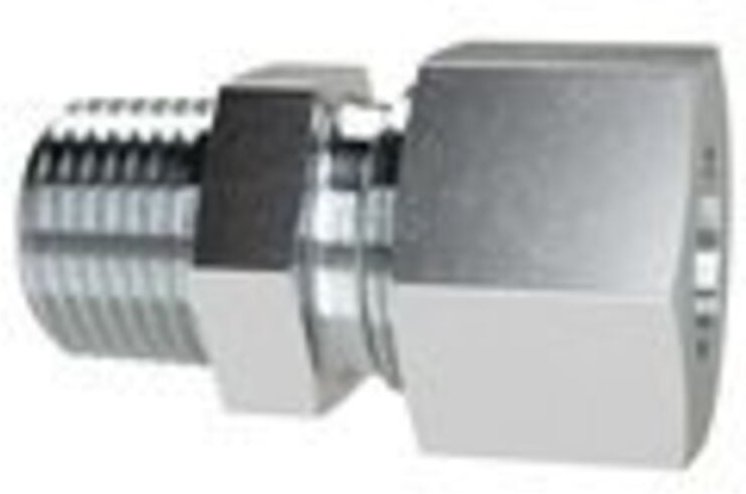 Ger. Einschraubversch., npt 1/8 a., Rohr-Ø 6, Stahl verz., GE186LSTNPT - Riegler