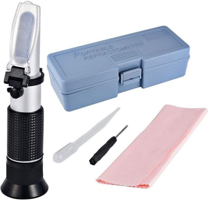 Refraktometer für Glykol, Frostschutzmittel, Kühlmittel und Batteriesäure. Frostschutzmitteltester zur Bestimmung des Ge...