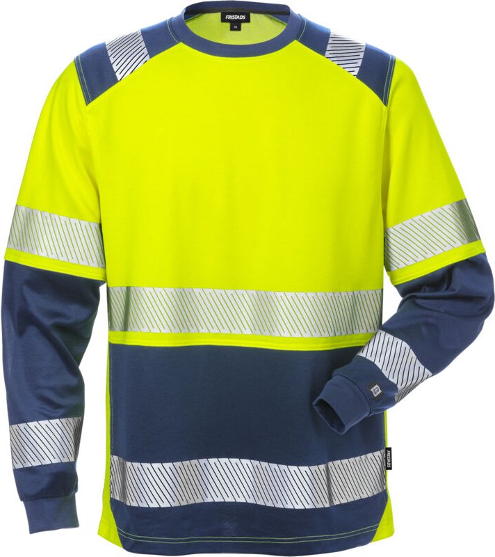 Fristads 129514-171-2XL High Vis T-Shirt Langarm, Kl. 2 7457 THV Dynamic Rippstr