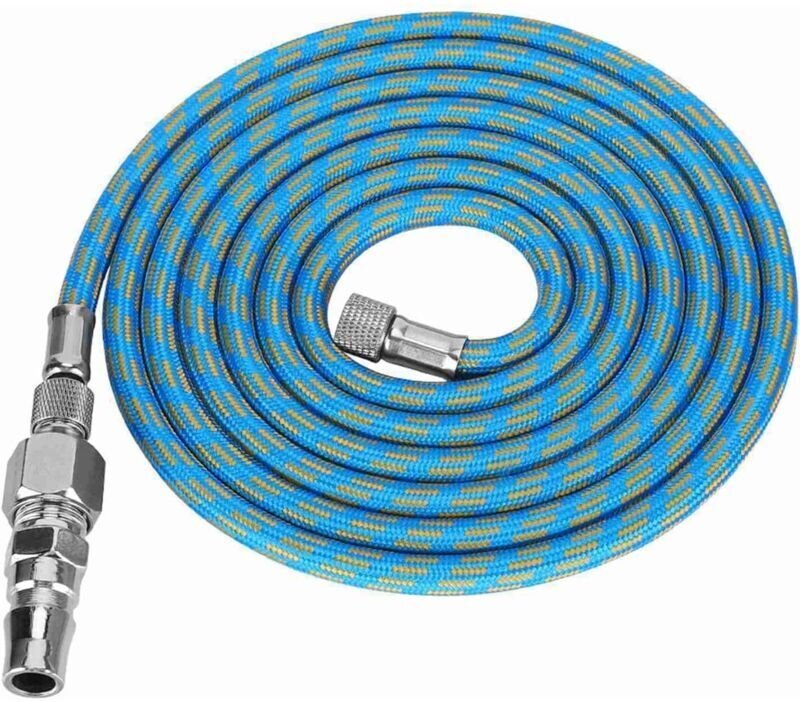 Geflochtenes Airbrush-Luftschlauch-Adapterset für Spritzpistolen-Kompressorschläuche, Standard-Nylon-Schnellkupplung