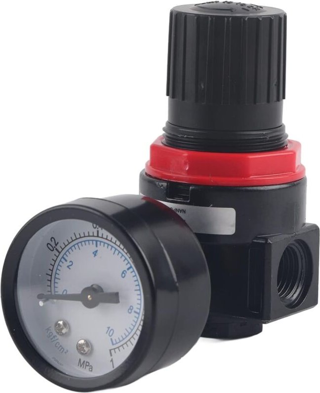 G1/4 "Luftregler-Kompressor-Druckmessgerät-Überdruckventil mit Manometer AR2000"