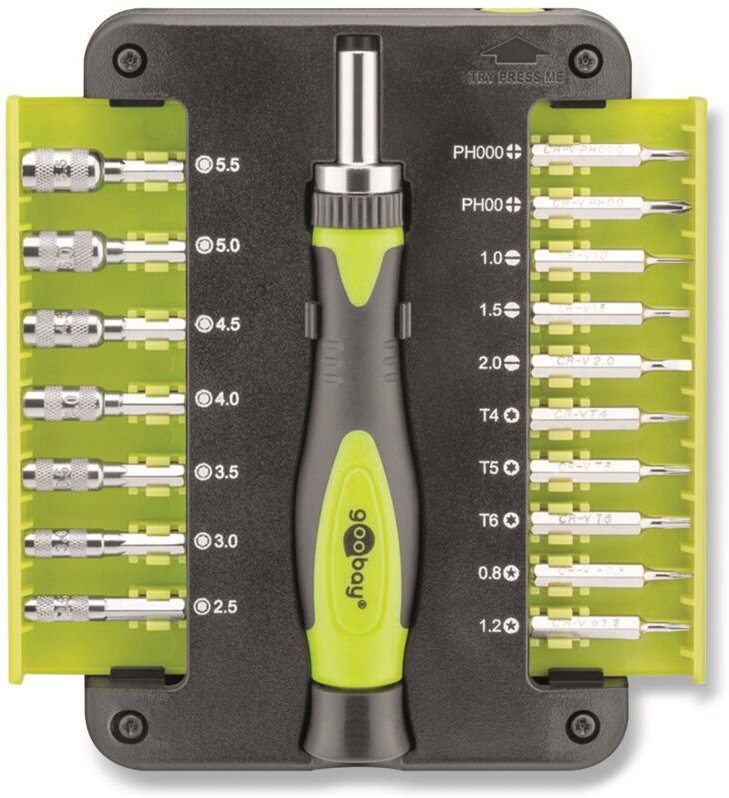 Schraubendreher mit 18 Zubehörteilen 74006