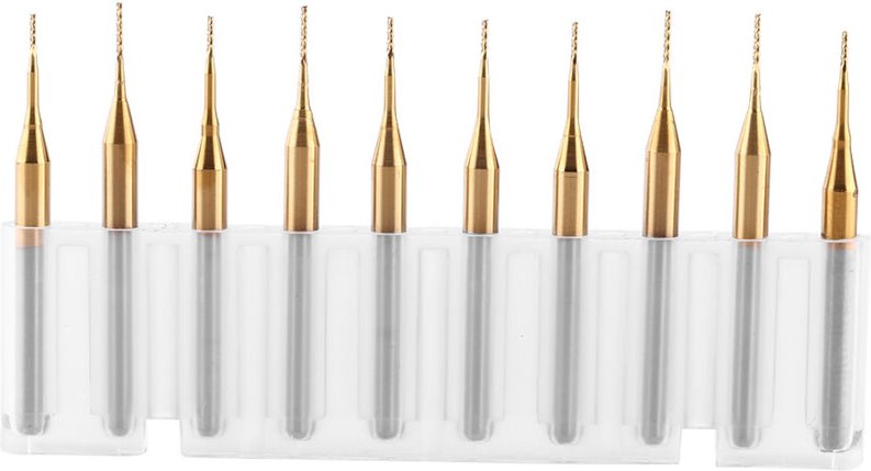 10 titanbeschichtete Wolframkarbid-Gravierfräser, 3,175 mm x 0,6 mm