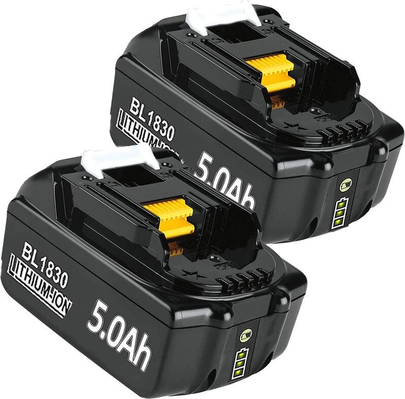Pdstation - 2X BL1860B 5,0Ah Li-Ion Ersatzakku für Makita Akku 18v BL1850B BL1850 BL1860 BL1830 BL1840 BL1835 BL1845 BL1...