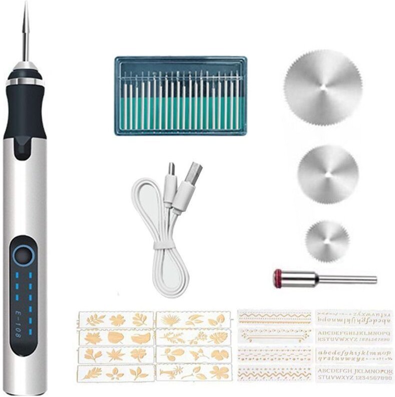 Set elektrischer Gravierstifte, nach Standarddesign, Hochgeschwindigkeits-Schleifstift zum Polieren und Gravieren von Gl...