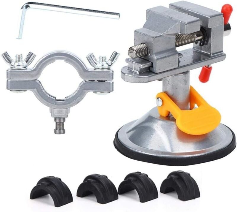 Tischschraubstock, Universal-Schraubstock aus Aluminiumlegierung, Schnellspann-Selbstansaug-Handklemme mit großem Sauggr...