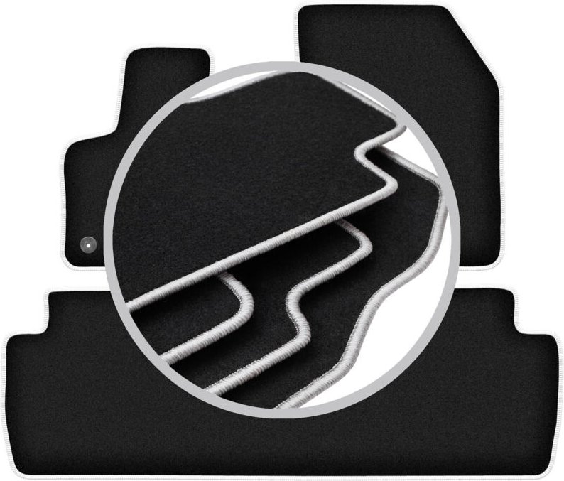 CARLUX-SILVER Autofußmatten für: Peugeot 5008 II Crossover (2017-)