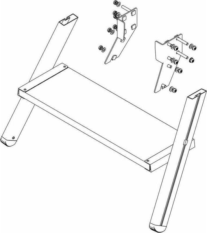 MUNK Aufstieg Podestleiter fahrbar Ersatzstufen inkl. Montagesatz Korundbeschichtung 2 Stufen