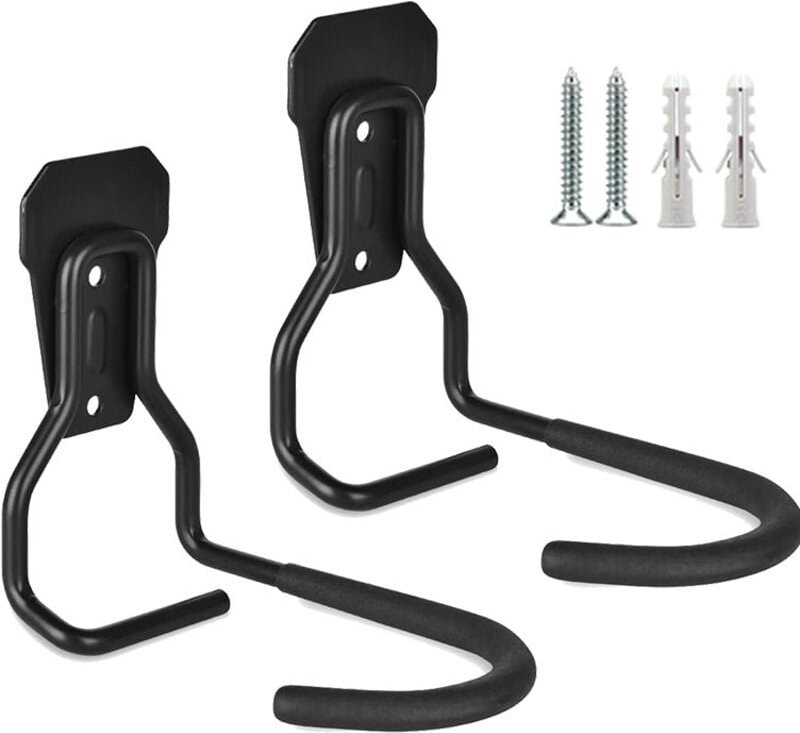 Gabrielle - 2er-Pack Fahrradhaken, Fahrradaufhänger aus Eisen, robuste L-förmige Fahrradaufbewahrungs-Wandhalterung, pra...