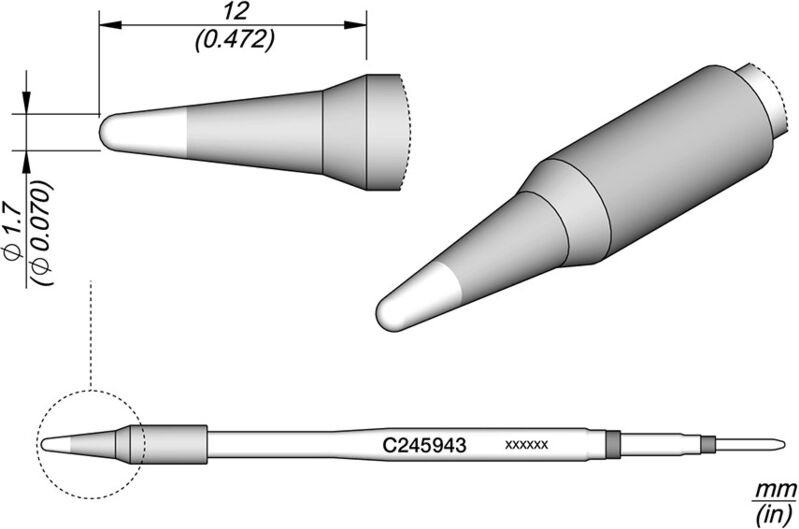 JBC - Konische Kartusche ø 1,7mm C245943