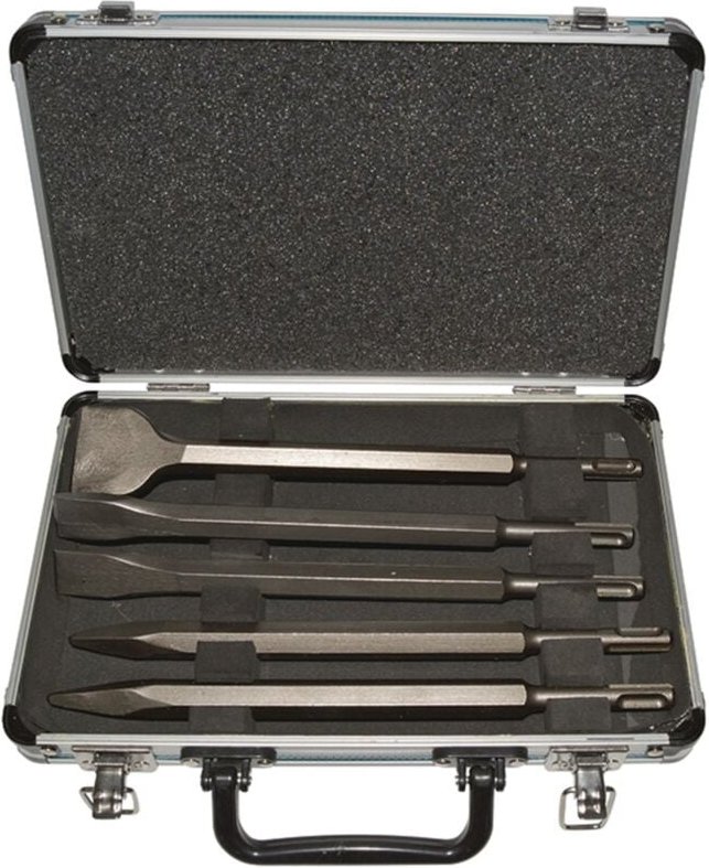 Makita 5 x SDS-Plus Meißel-Set 250 mm im Alu-Koffer D-42379