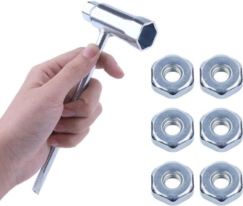 Kettensägenschlüssel mit 6 Muttern für Stihl 017, 018, MS170, MS180, 019, 020, 021, 023, MS230, MS250, 024, 025, 026, 02...