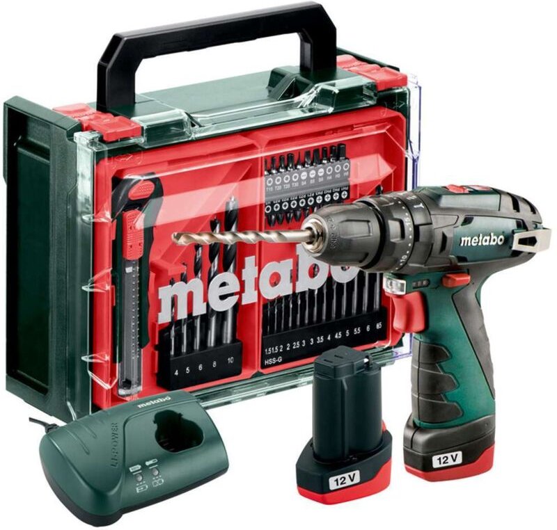 Metabo - Akku-Schlagbohrschrauber PowerMaxx sb Basic Set 12V, 2x 2,0 Ah und Lader