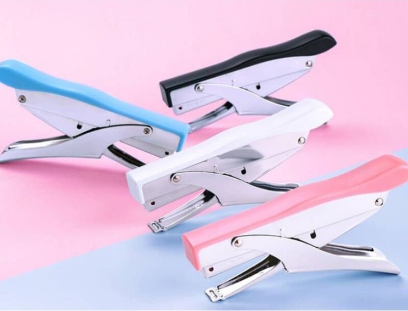 Handhefter, Metall-Handhefter, 10 Blatt, 155x80mm (schwarz)