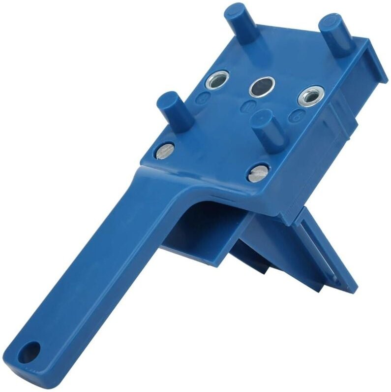 CCYKXA Blauer Lochsucher, Holzbearbeitungs-Lochführung, gerade Lochbohrführung, verstellbare Zimmerei-Bohrführung für 6/...