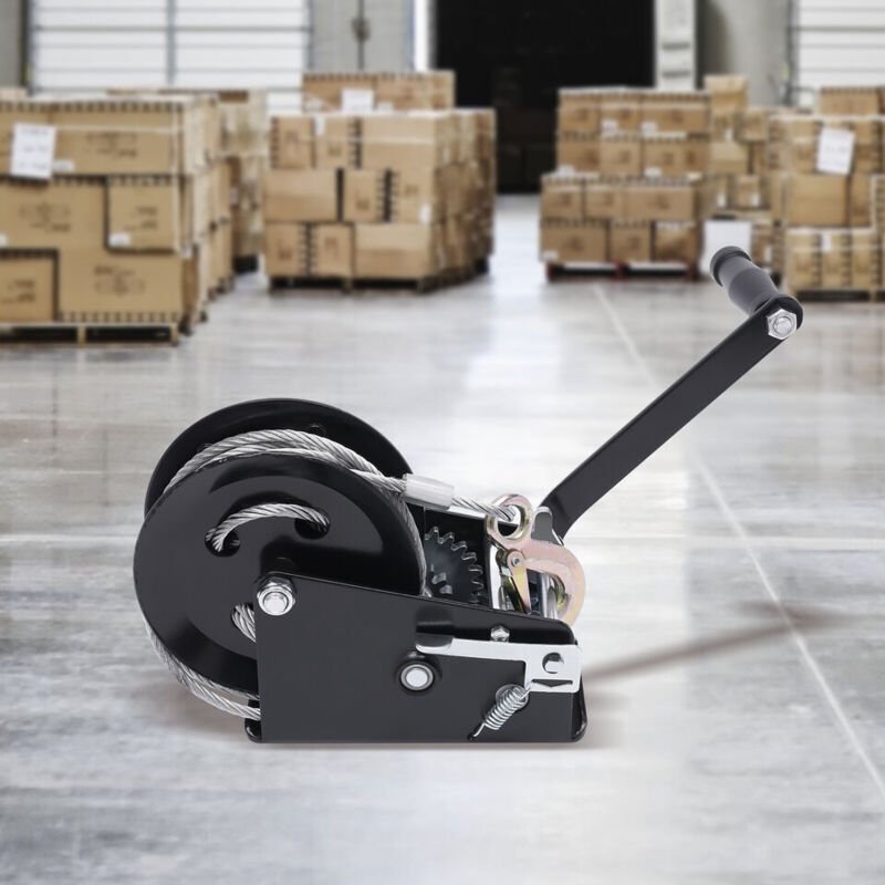 1587 kg / 3500 lb Manuelle Winde mit zwei Geschwindigkeiten Hubwinde Schleppwinde Ausgestattet mit einem 33 Fuß langen S...