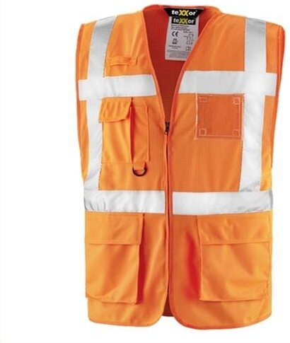 teXXor® Warnschutz-Weste AMHERST 100% Polyester leuchtorange 4213 Gr. XL
