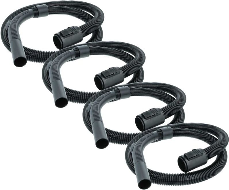 vhbw 4x Ersatz Schlauch kompatibel mit Kärcher WD 2.250 4c EU-I (1.629-558.0), WD 2.400 M Staubsauger - 2 m, Handgriff, ...