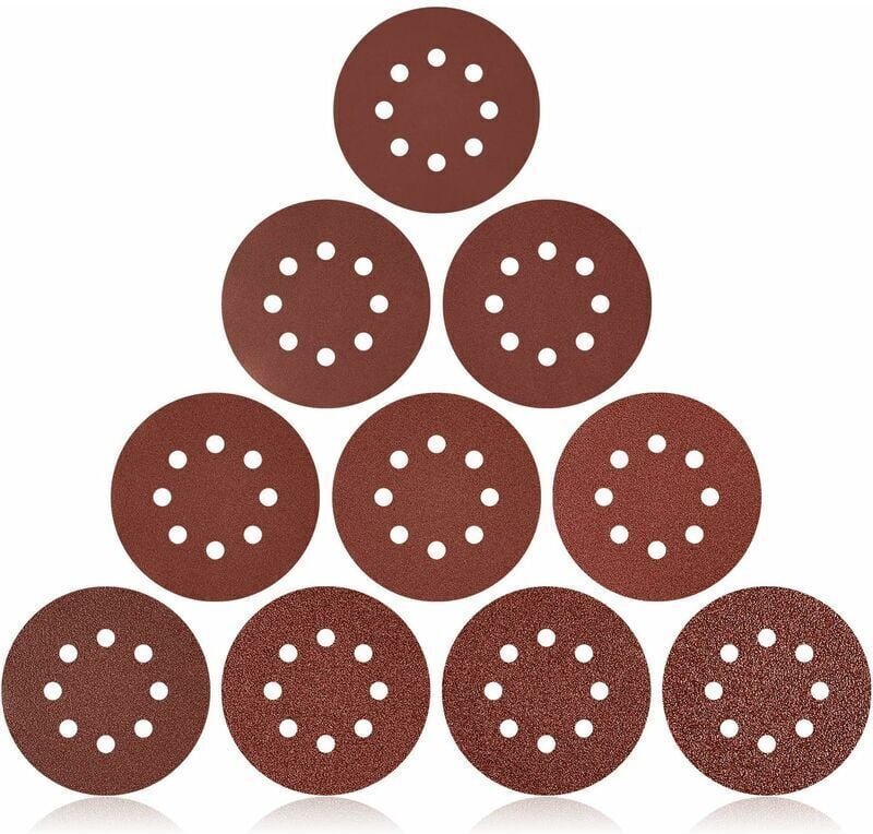 160 Stück Schleifscheiben, 125 mm Schleifscheiben, Schleifpapier für Kreisschleifer, Körnung 20 × 60/80/100/120/150/240 ...