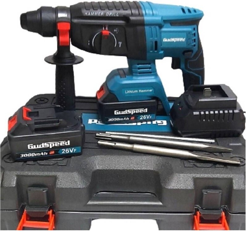 Trade Shop Traesio - Trade Shop - akku-bohrhammer 2 akku-abbruchhammer schlaghammer sds-bohrer -