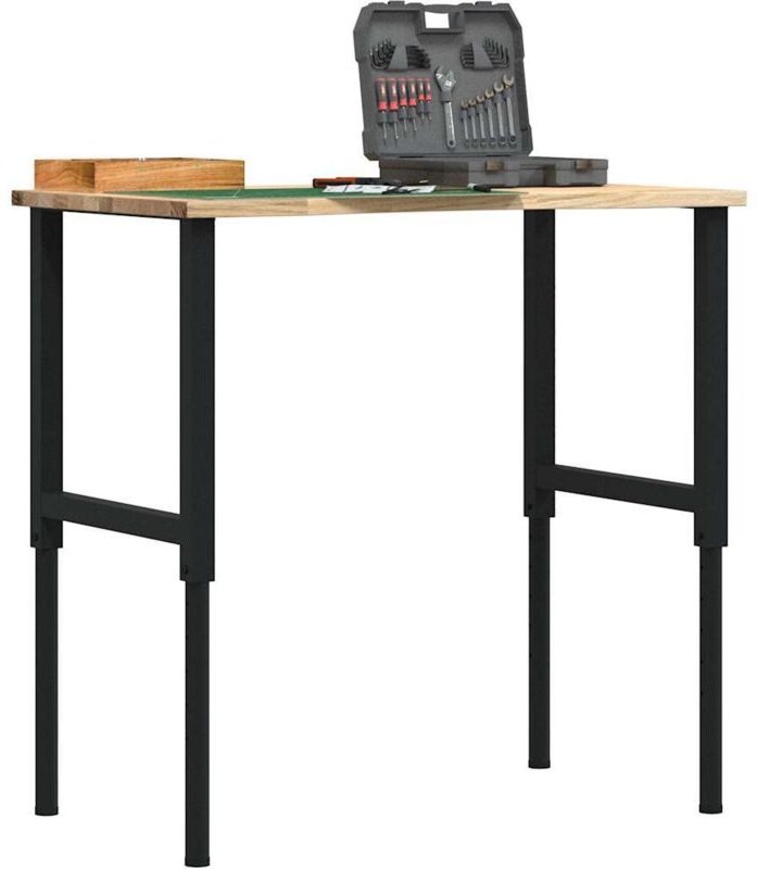 Werkbank 100x60x(71,5-98) cm Massivholz Eiche - Vidaxl