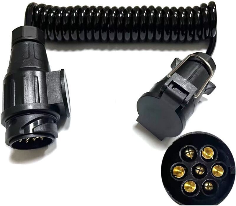 3 m langer 7-poliger auf 13-poliger Anhängeradapter mit 12-V-Anschluss. 7-adriger Stecker für Anhänger, Boote, Autos, Tr...