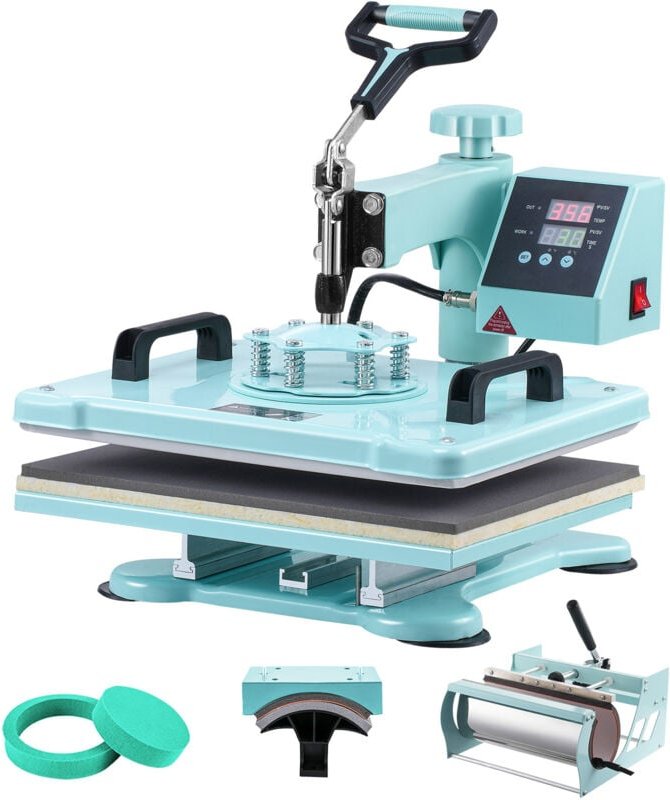 Mophorn 5-in-1-Heißpresse, 12 x 15 Zoll Wärmeübertragungsmaschine mit 30 oz Tumbler-Presse, digitale Steuerung, 360° Sch...