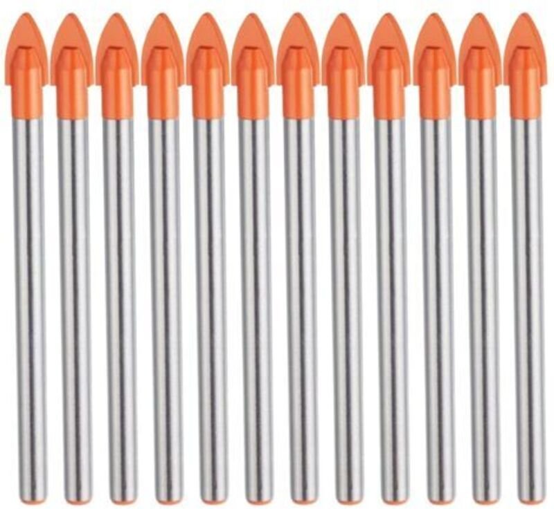 LaBlanc – 10 Stück 6 mm Glasfliesenbohrer, 6 mm Hartmetallspitze für harte und spröde Materialien zum Bohren von Fliesen...