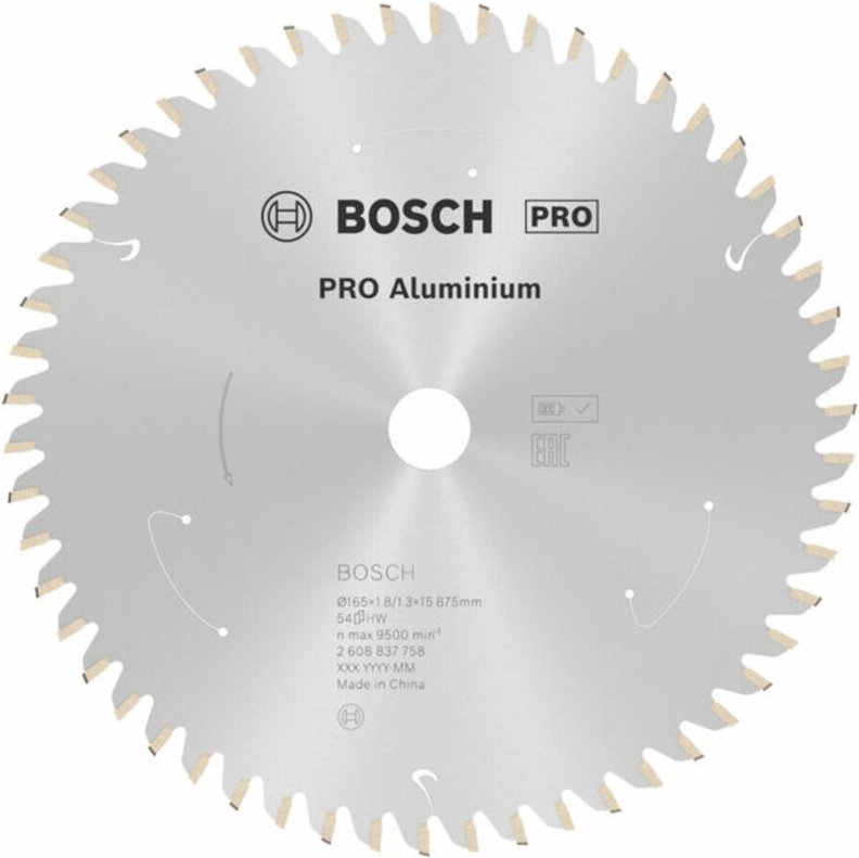 Pro Aluminium cordless Kreissägeblatt, 165 x 1,8 x 15,875 mm, T54 - Bosch