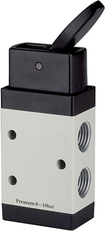 Riegler 3/2-Wegeventil, manuell betätigt, »M3«, Kipphebel, NC, G 1/4