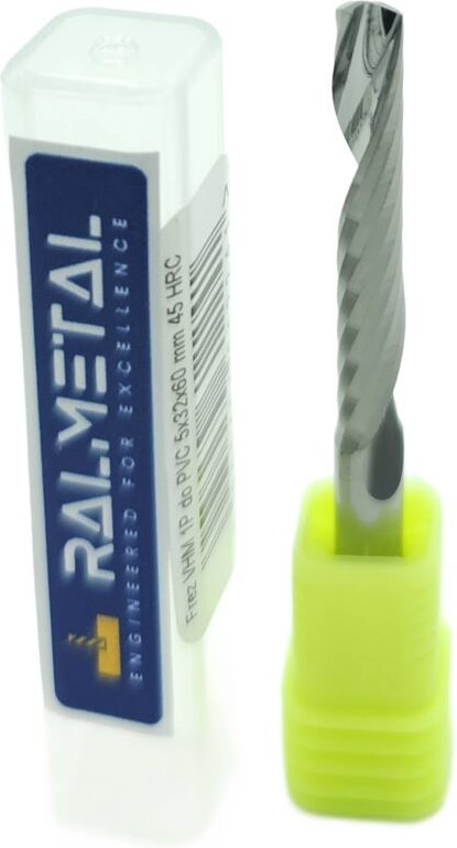 Hartmetallfräser für Holz und PVC, 1-schneidig, 5 x 32 x 60