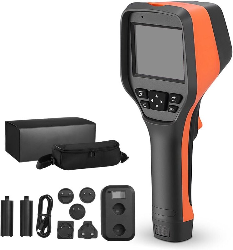 Mophorn Wärmebildkamera mit 256 x 192 IR-Auflösung, IR-Thermometer und 2 MP visueller Kamera, 25 Hz Bildwiederholrate, 3...