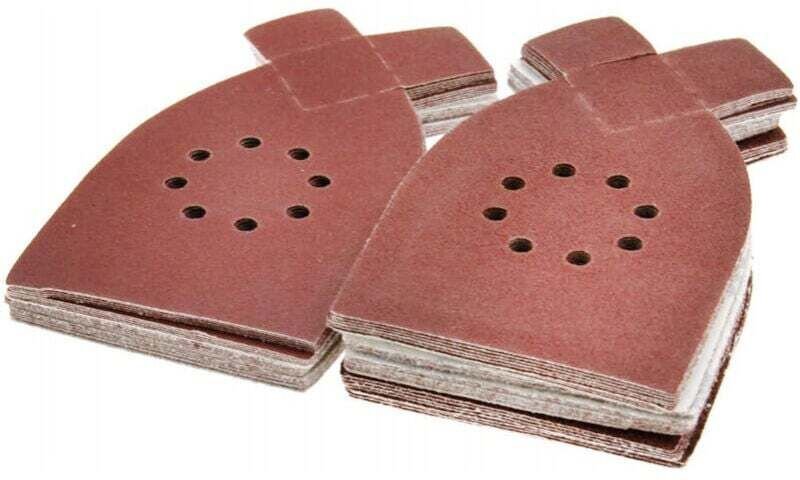 Packung mit 50 Blatt Schleifpapier für Black & Decker KA220G KA230 Mausschleifer, Körnung 40, 60, 80, 100, 120