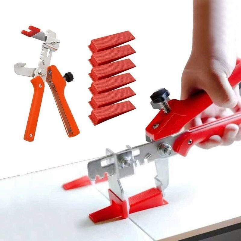 Fliesenausgleicher-Einsätze, rote Einsätze, 100 Stück/Packung, 2+ Zangen empfohlen.