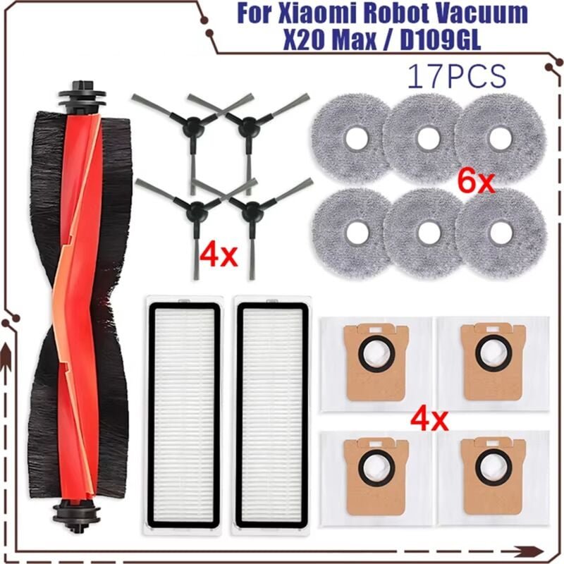 Für Roboter Vakuum X20 Max / D109GL Teile Zubehör Wichtigsten Pinsel